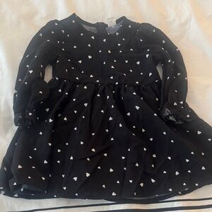 Black Heart Pattern Kids Dress